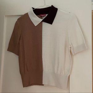 Worn once - STAUD Acorn Colorblock Sweater M